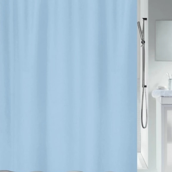 Rideau de douche Polyester MAYA 180x200cm Bleu Clair Spirella