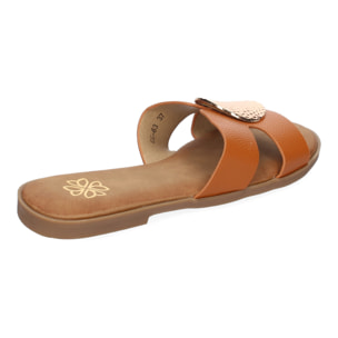 Sandalia Planas de Mujer, Comodas y Elegantes con Diseño Moderno con Adorno en la Pala