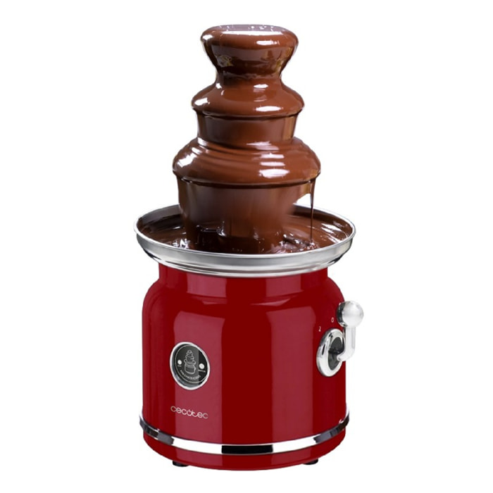 Fuente de Chocolate Fun Chocolicious. Potencia 90 W, Diseño retro, Torre de Acer