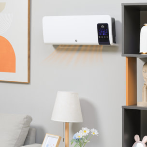 Calefactor Eléctrico de Pared 1000W/2000W con Mando a Distancia 54,5x12x21,5 cm