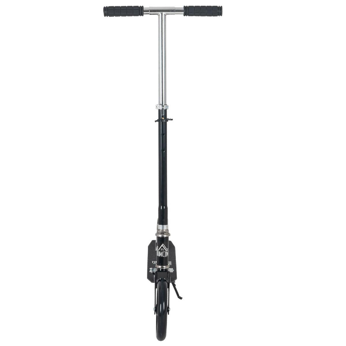 Trottinette pliable hauteur guidon réglable sur 4 niveaux système de freinage arrière noir dim. 88L x 37l x 75-100H cm