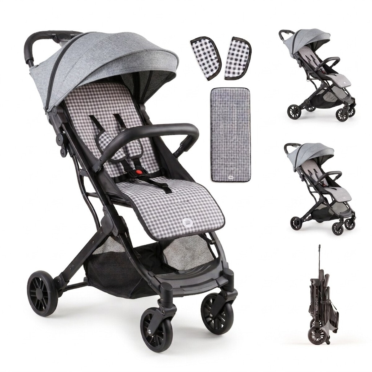 Silla de Paseo Minimum Space Plus + Colchoneta Vichy Gris de Regalo