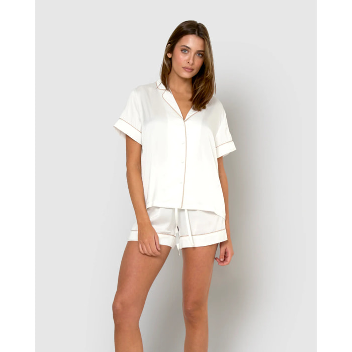 Pigiama da donna in raso crt m/c