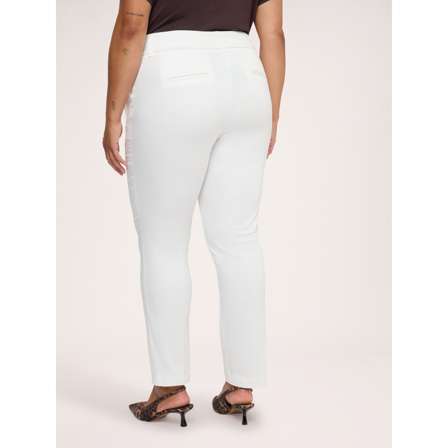 Fiorella Rubino - Pantalones New York en algodón stretch - Blanco