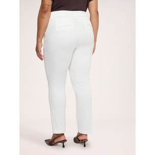 Fiorella Rubino - Pantalones New York en algodón stretch - Blanco