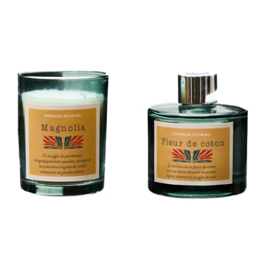 Bougie Parfumee Et Diffuseur Coffret Flower