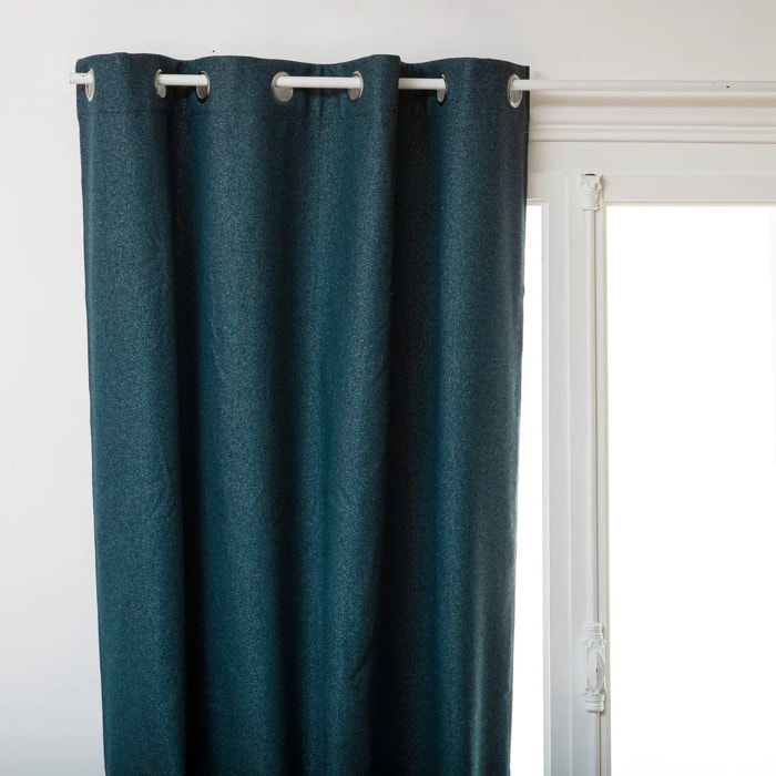 Rideau isolant occultant "Notte" bleu égéen 140x260cm