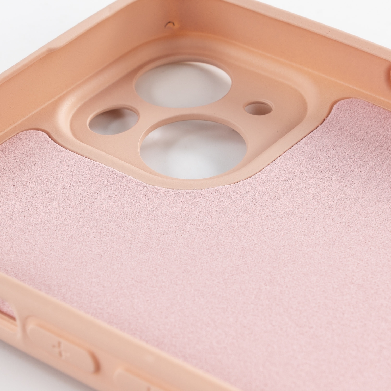 DAM Custodia  Essential in silicone con protezione per fotocamera per iPhone 14 Plus. Interno in morbido velluto. 8,09x1,06x16,36 cm. Colore: rosa chiaro