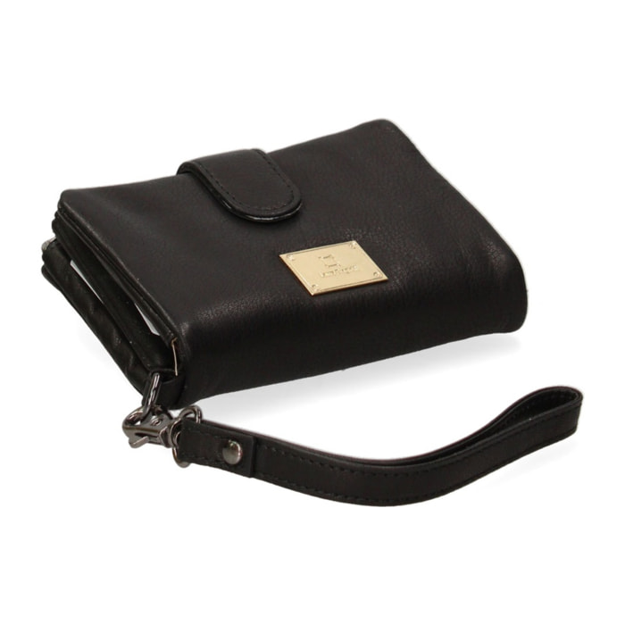 Portafoglio donna in vera pelle - Modello False - Casual - 13.5 x 10.0 x 3.0 cm