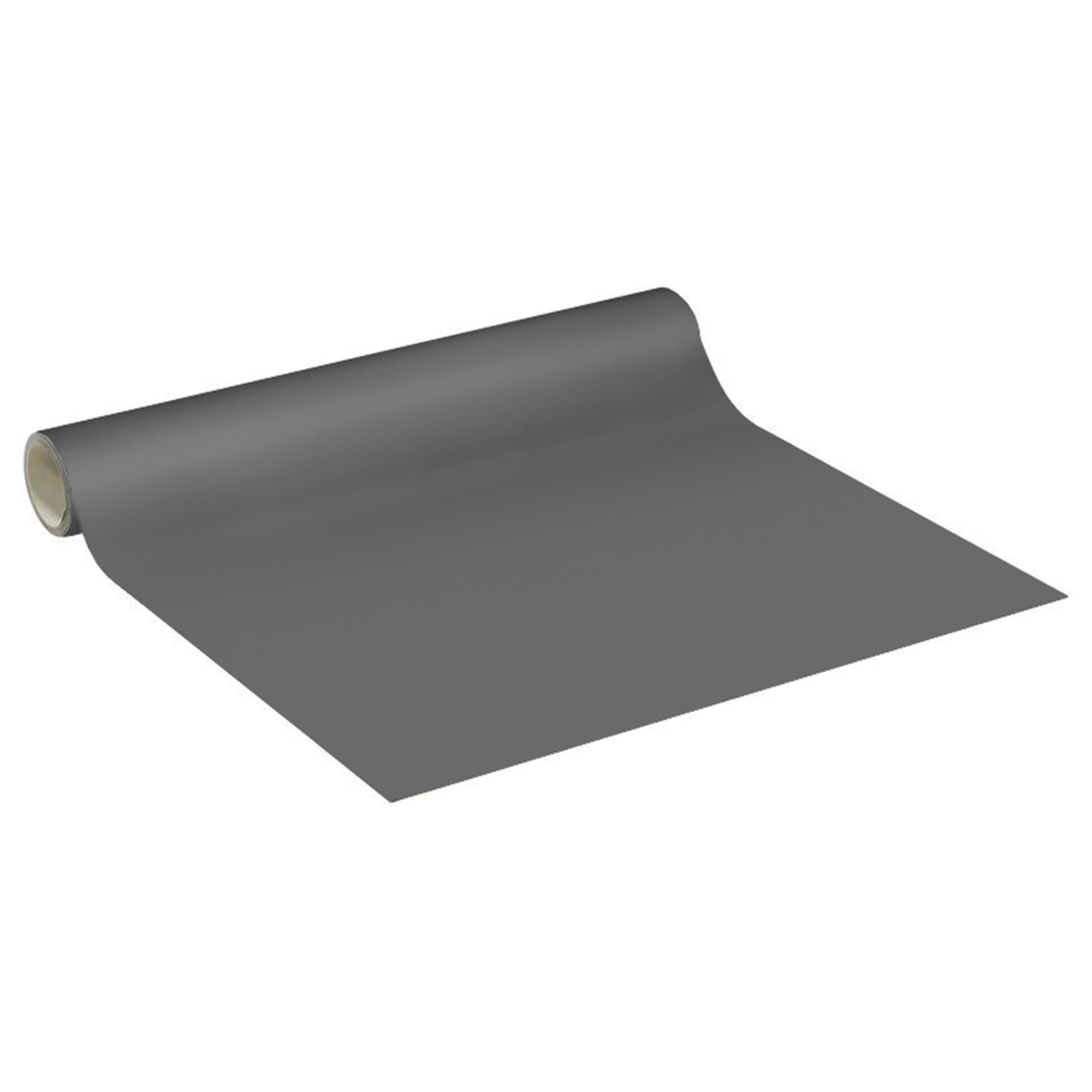 Rouleau adhésif décoratif Vinyle au Mètre - Gris fonce - Sticker Lavable Imperméable Mur Cuisine Meubles