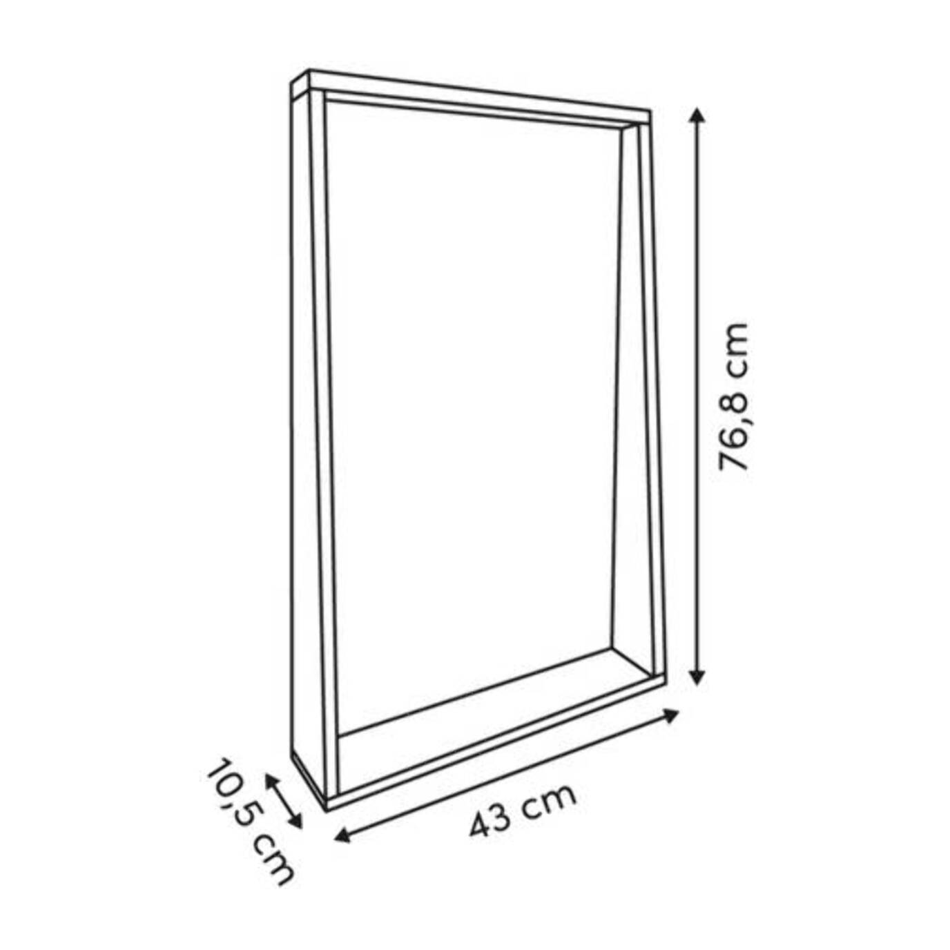 Miroir Come rectangulaire 43x77cm marron