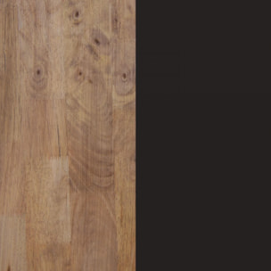 Mesa de comedor de madera de roble boreal y patas metálicas en negro 140x80 cm Natural Roble boreal – Negro
