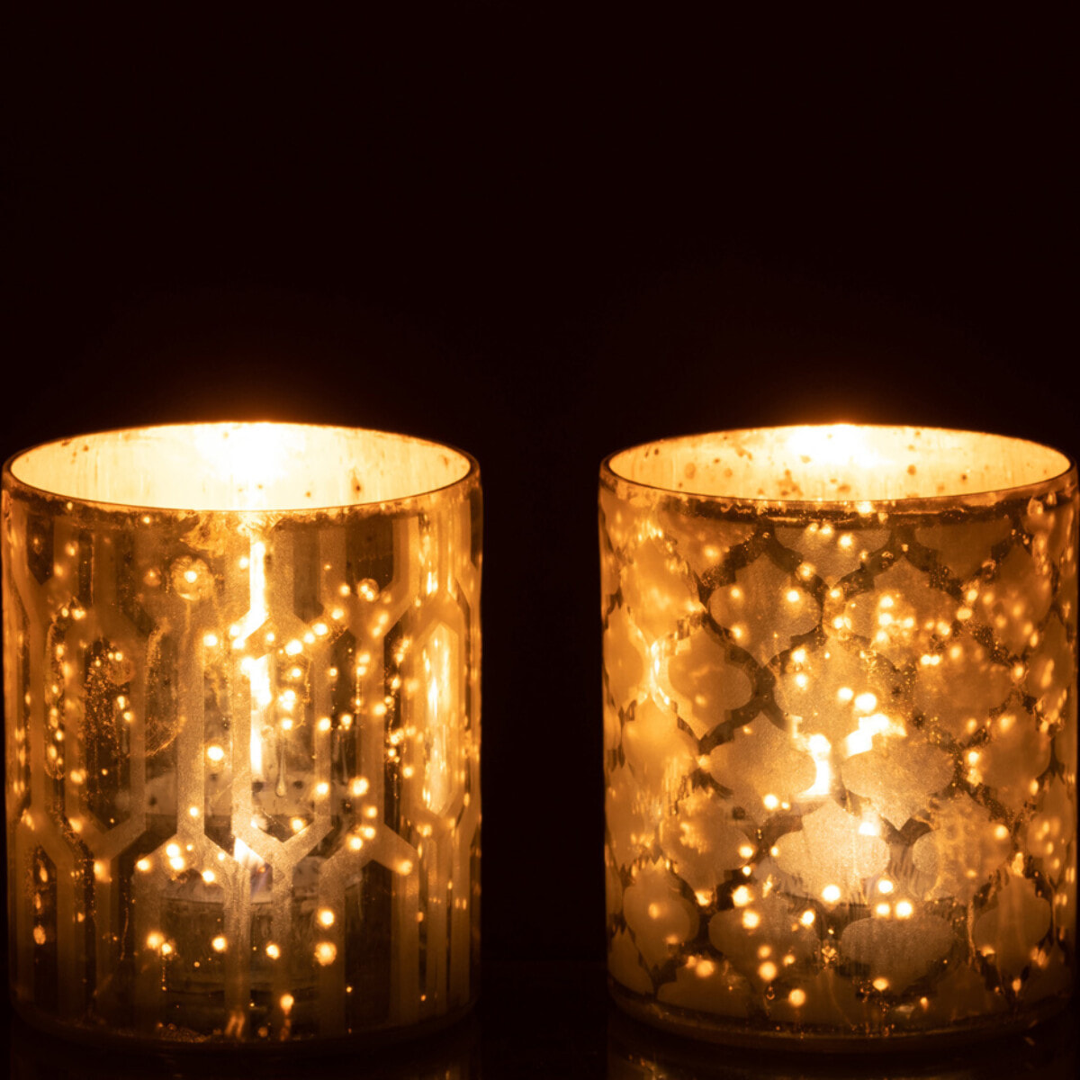 J-Line photophore - verre - argent - extra small - 2 pcs