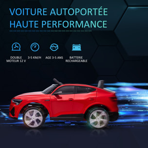 Voiture véhicule électrique enfant e-tron Sportback S line 12 V - V. max. 8 Km/h - effets sonores, lumineux - télécommande, port USB, MP3 - rouge