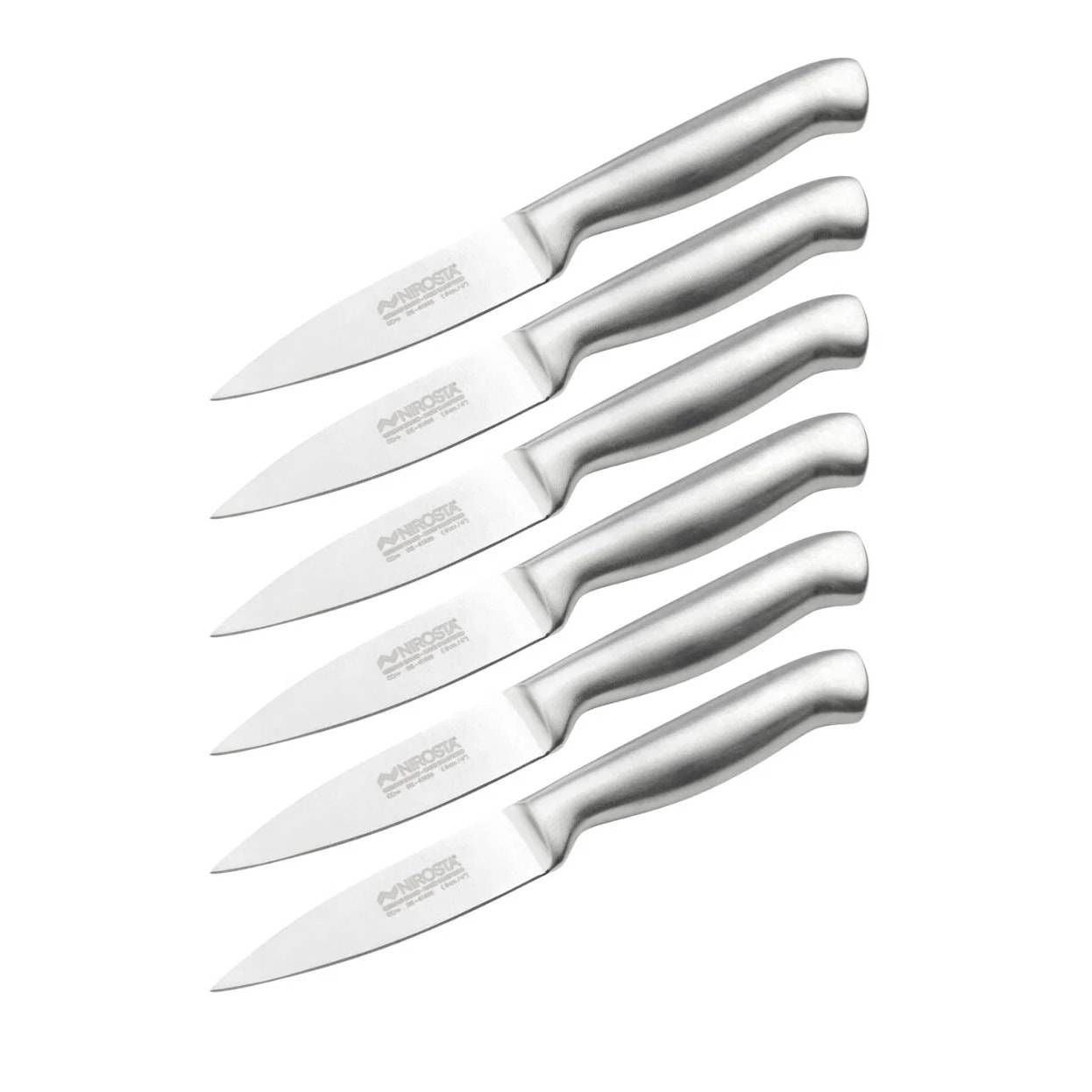 Ensemble de 6 Couteaux d'office en inox 20 cm en tout Nirosta Star