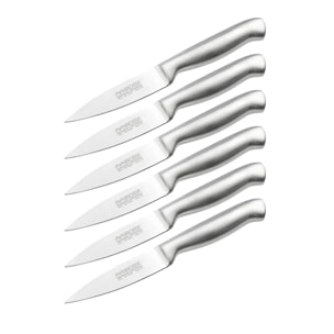 Ensemble de 6 Couteaux d'office en inox 20 cm en tout Nirosta Star
