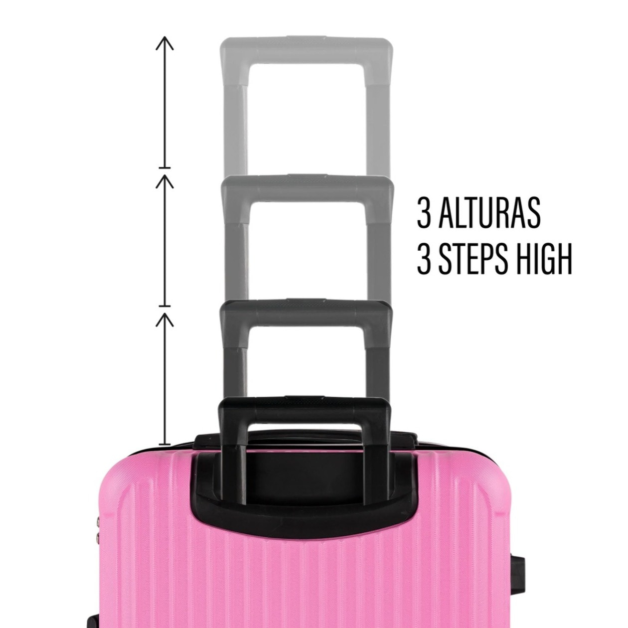 Juego De Maletas Rígidas Abs Itaca Ness Fucsia