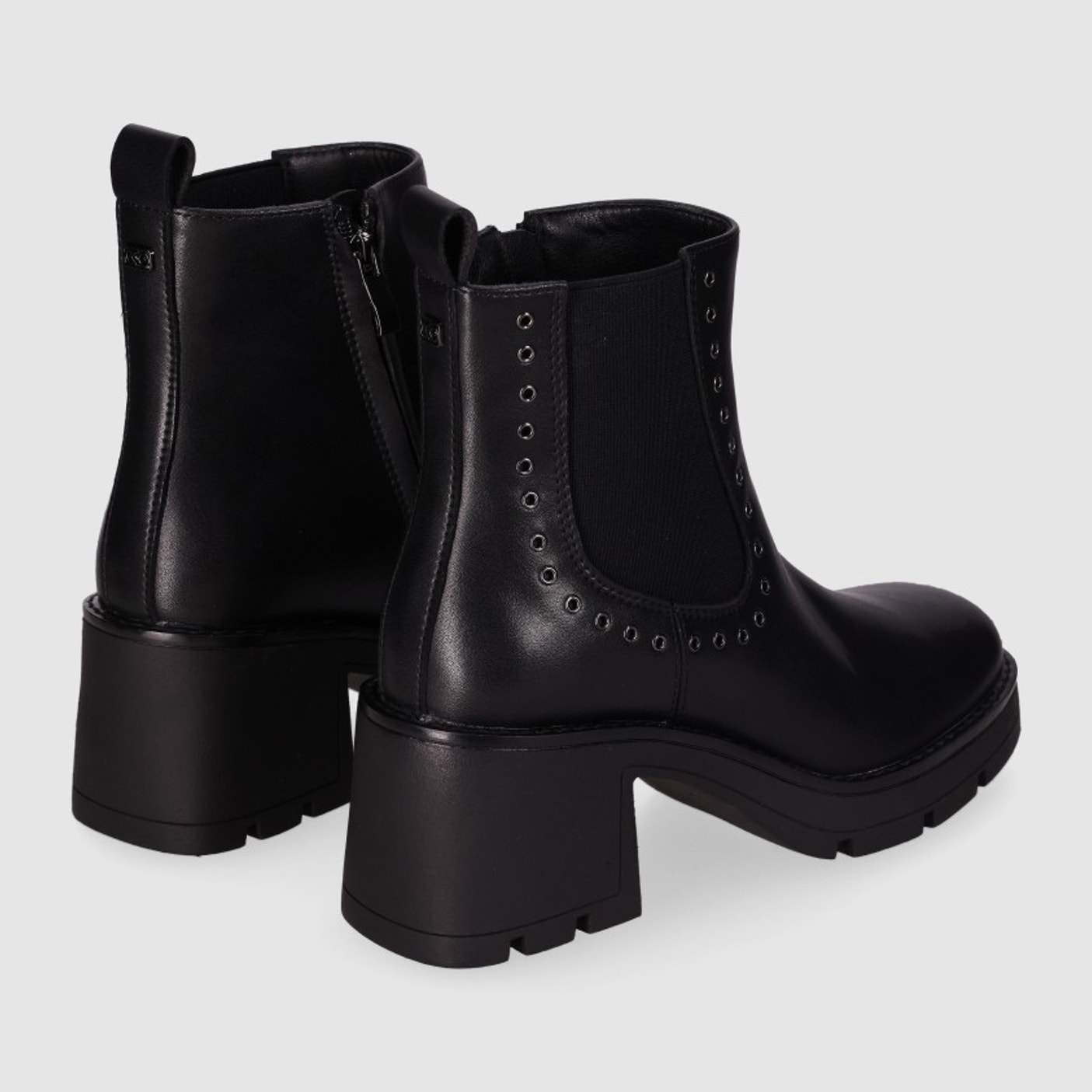 Botines de Piel - Negro - Tacón: 5 cm