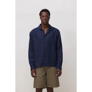 CAMISA DE LINO BREEZE AZUL MARINO