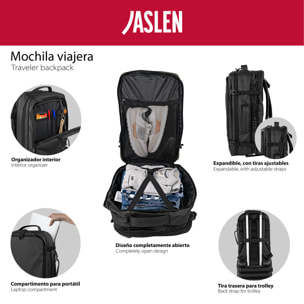 Mochila Viaje Cabina Jaslen Liverpool Negro