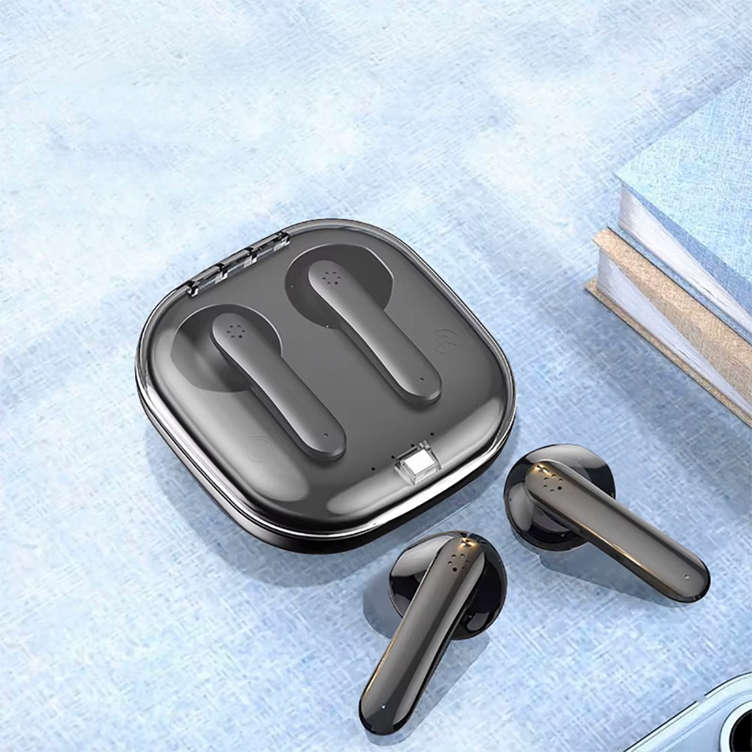 Auriculares TWS S5 Bluetooth. Control táctil. Base de carga 300mAh + 30mAh.