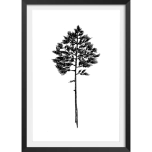 Poster pin landais Affiche + cadre en bois - Noir