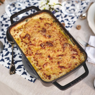 Plat à four rectangulaire, 30 x 20 cm, Noir mat