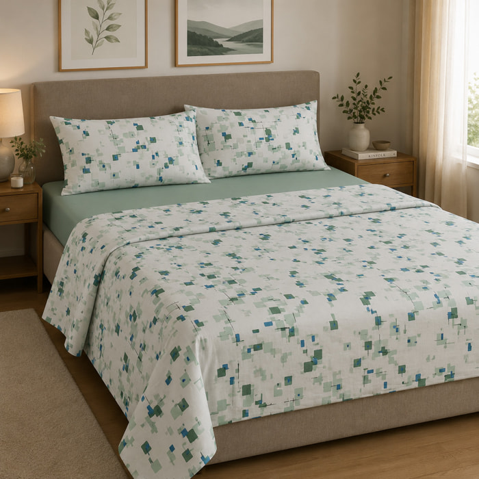 HERMET Completo Letto Matrimoniale Terry Bosco 100% Cotone 240x290 cm