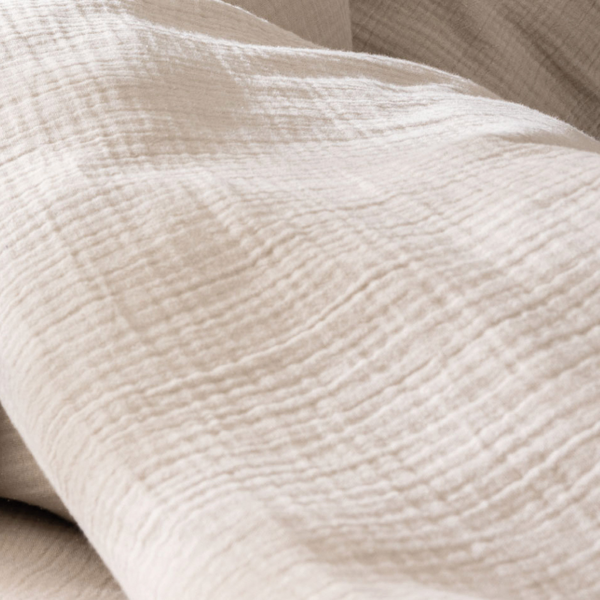 Housse de couette unie en coton, GAZE DE COTON