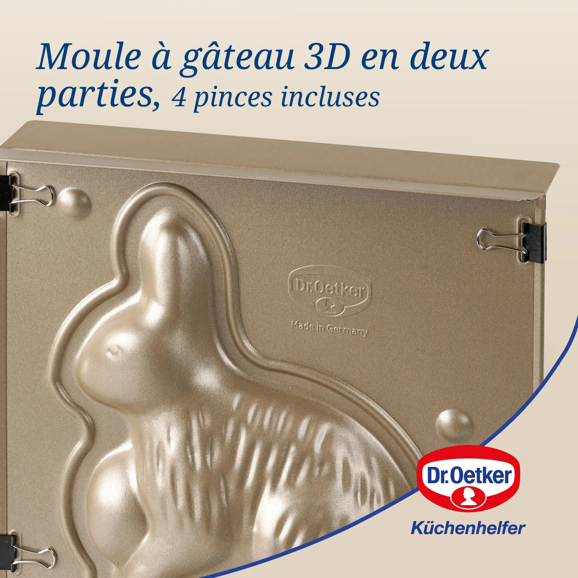 Moule à gâteaux 3D en forme de lapin de Pâques 600 ml Dr.Oetker