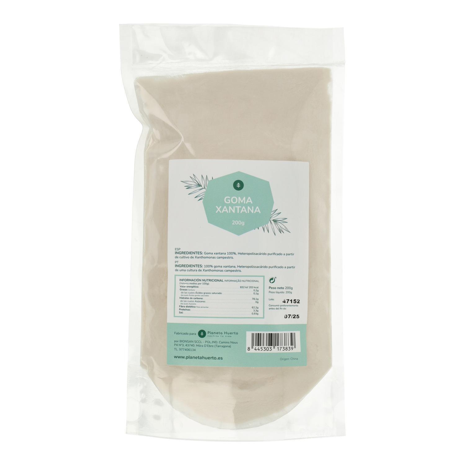 PLANETA HUERTO Goma Xantana Sin Gluten 200g – Espesante Natural para Repostería, Salsas y Panadería Sin Gluten