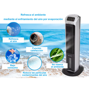 Climatizador evaporativo de bajo consumo con calefactor e ionizador RAFY 82 PURLINE