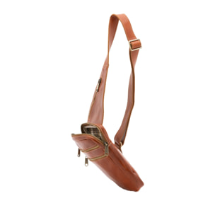 Borsa a tracolla uomo in vera pelle - Modello False - Made in Italy - 17.0 x 23.0 x 4.0 cm
