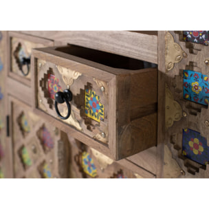 Librería de Madera de Mango 90 Cm Estilo Artesanal Étnico
