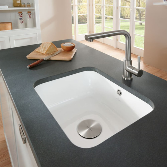 Evier 1 bac Villeroy et Boch Cisterna 60C Pure Black CeramicPlus