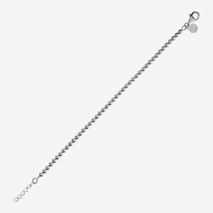 Bracciale con Sfere Piccole in Argento 925 placcato Platino
