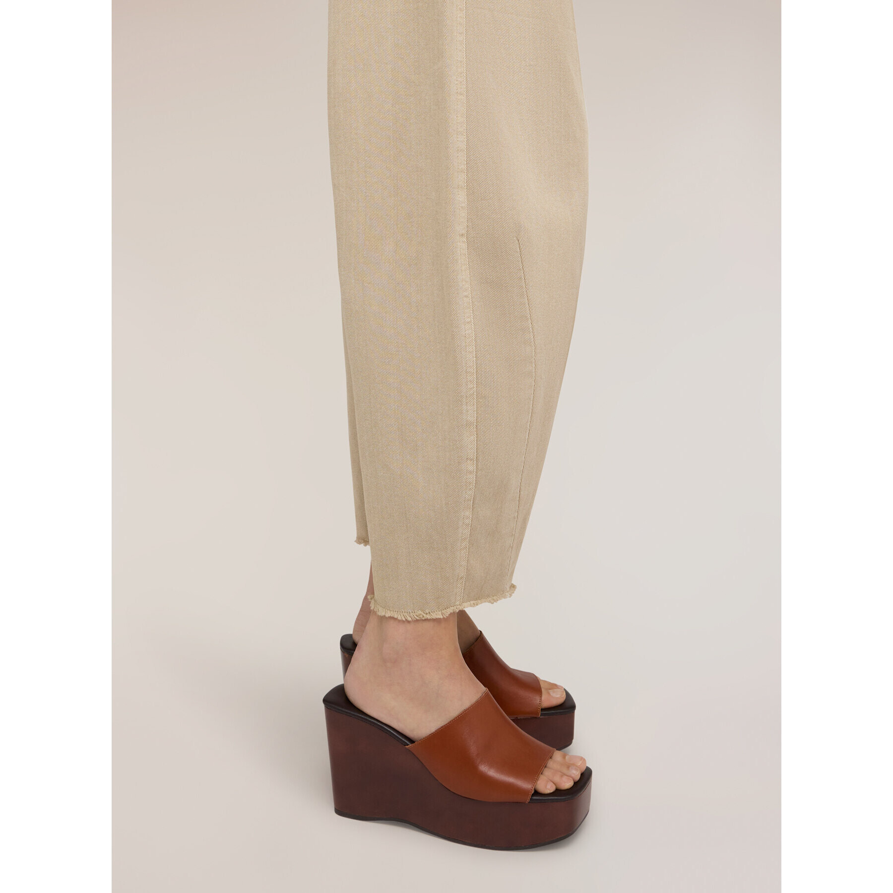 Motivi - Pantaloni balloon in drill di cotone - Beige