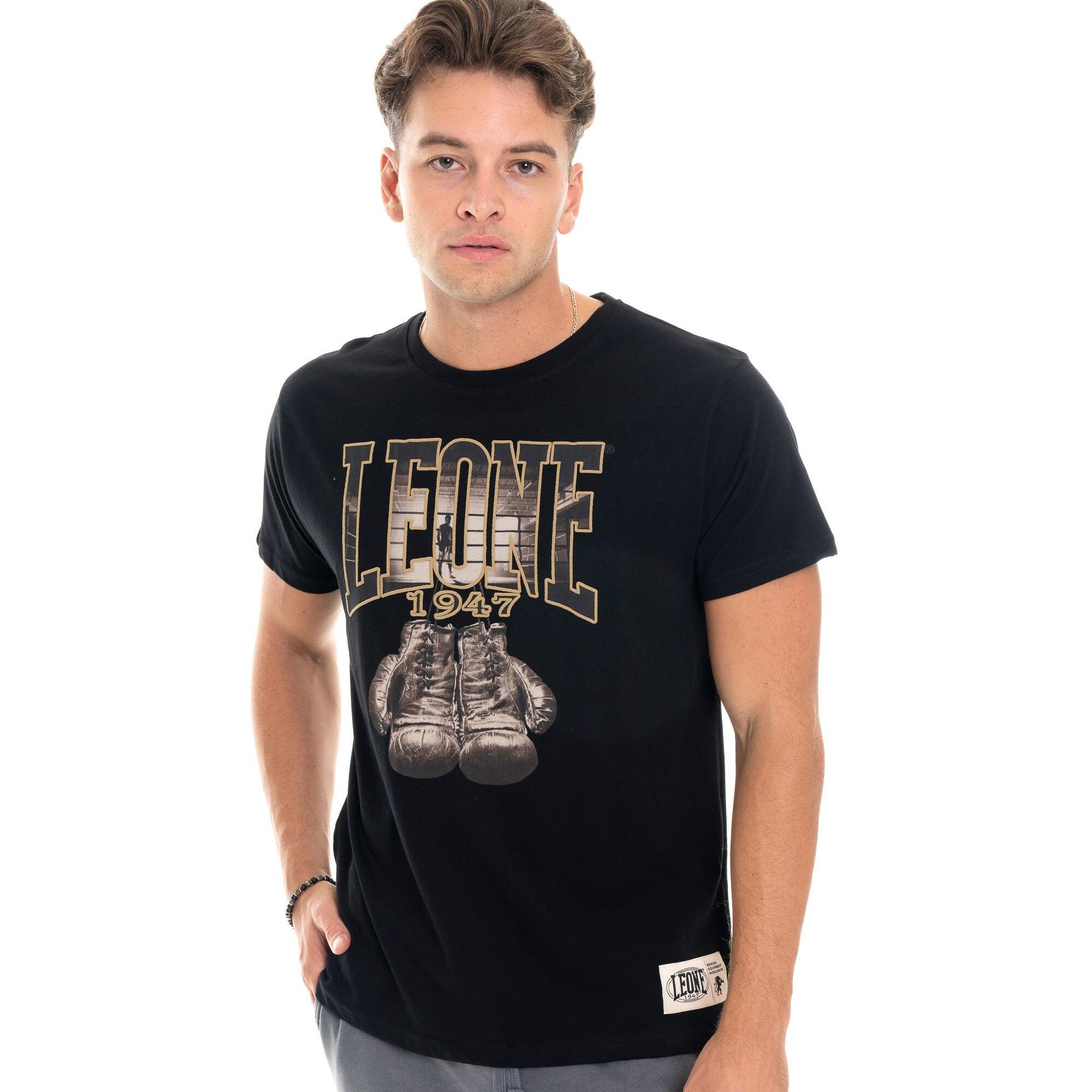 T-shirt uomo a manica corta in cotone, stampa Leone 1947 Graphics