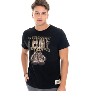 T-shirt uomo a manica corta in cotone, stampa Leone 1947 Graphics