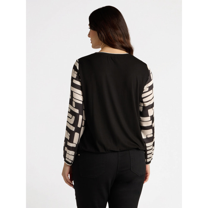 Fiorella Rubino - T-shirt con stampa geometrica - Nero