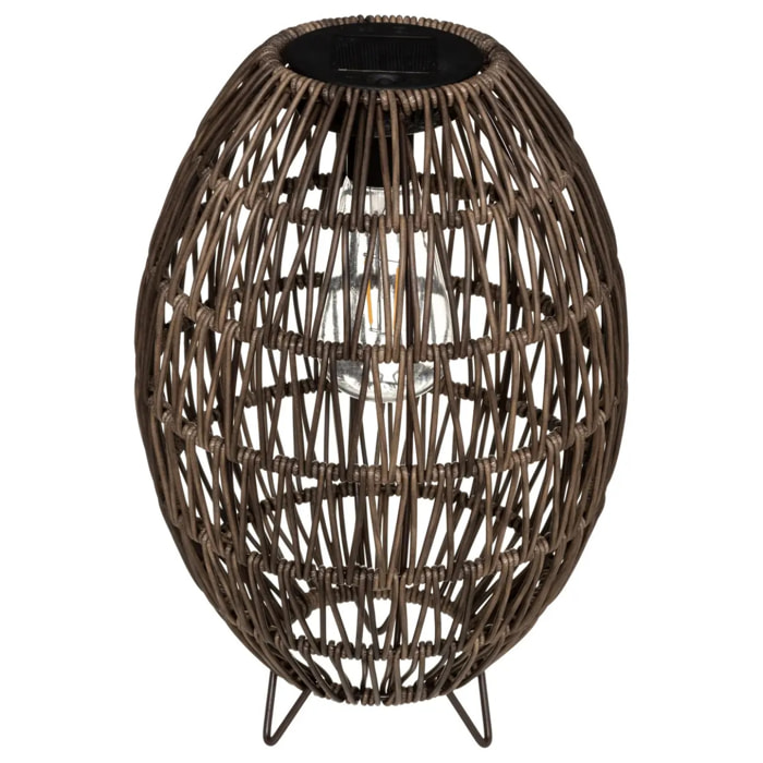 Lampe solaire "Ravi" beige H32cm