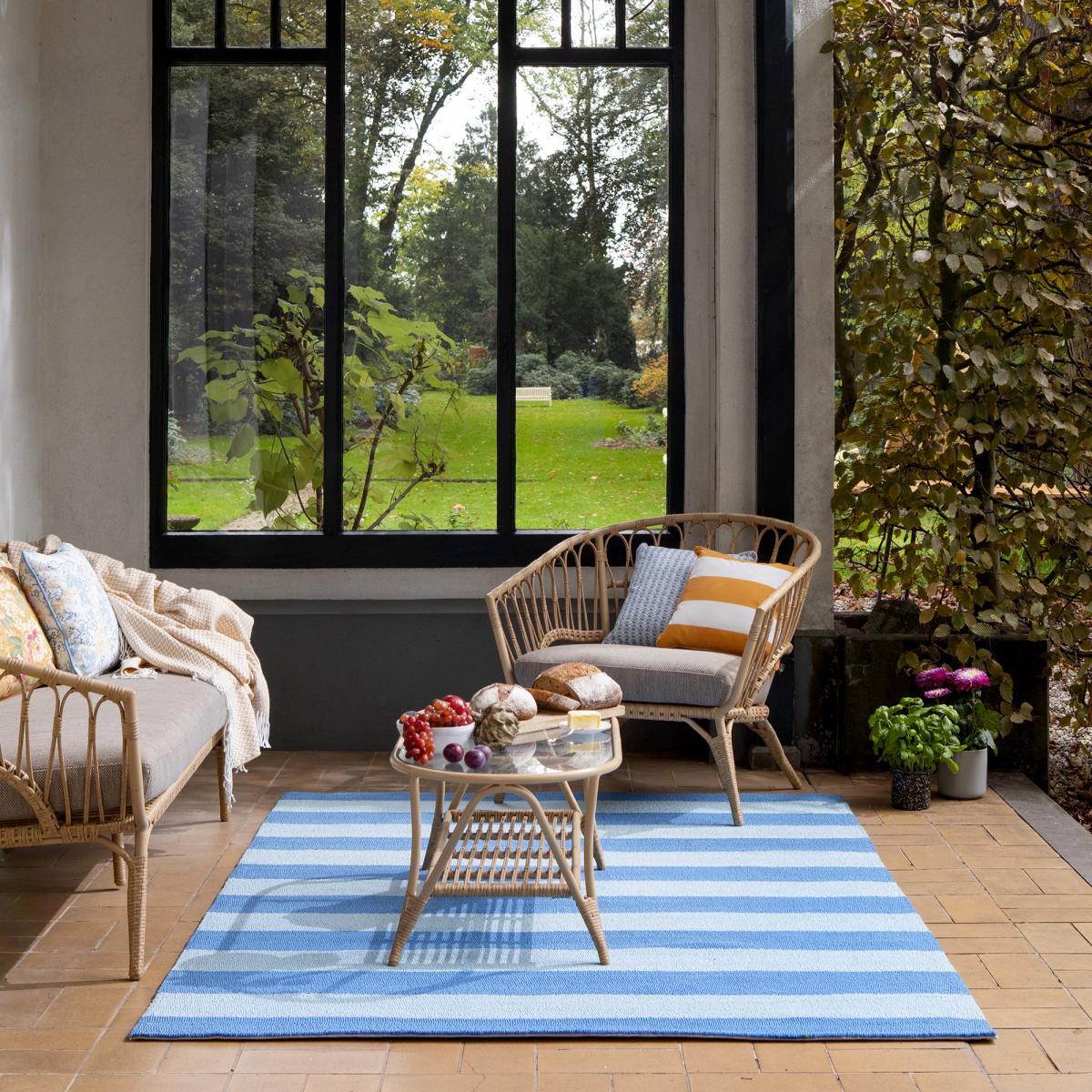 Tapis extérieur kilim fait main rectangle TEMPURA