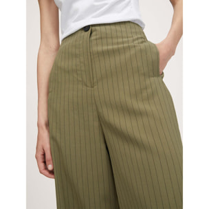 Motivi - Pantaloni cropped gessati - Verde