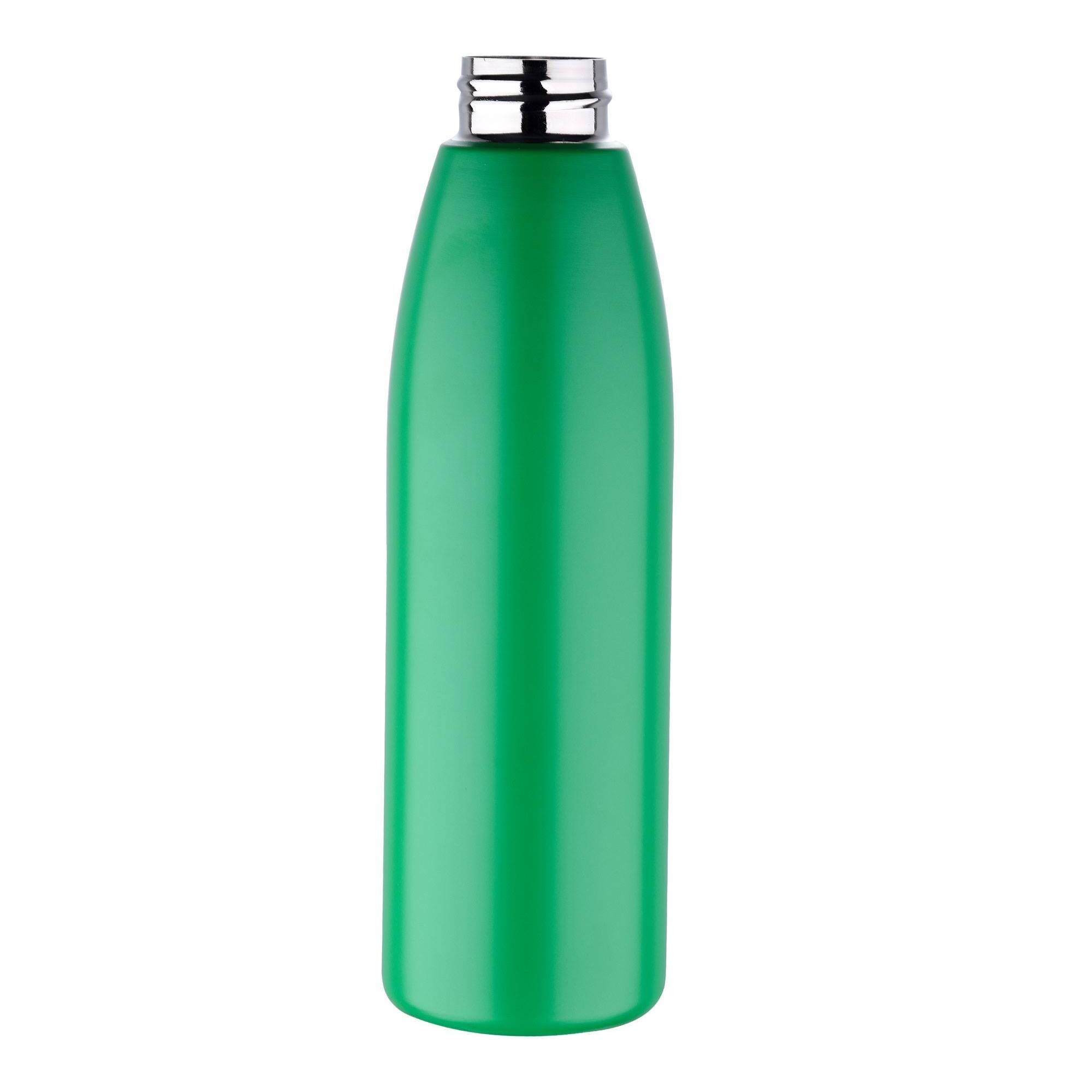 Botella de agua de pared única 750ml acero inoxidable verde con tapa de grifo colección rainbow