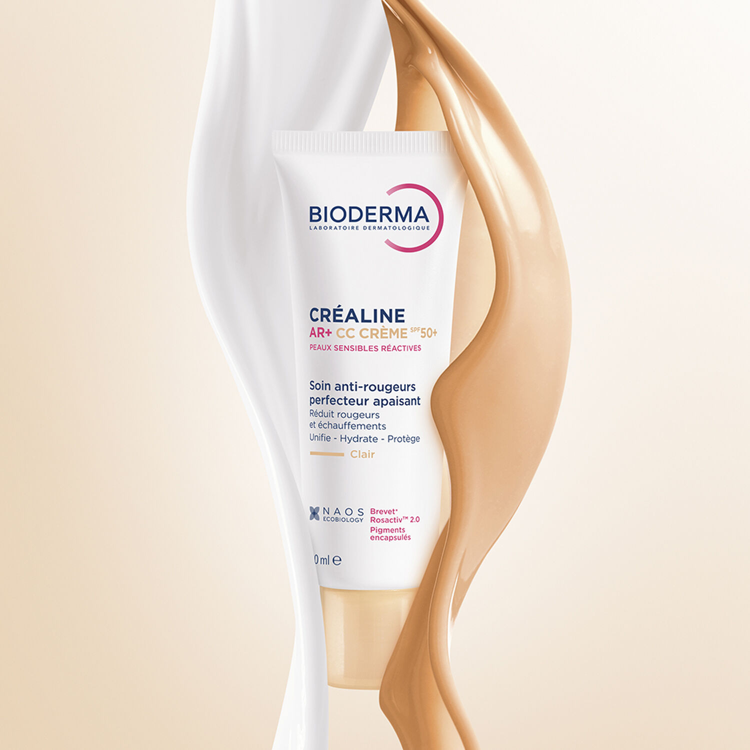 Crealine AR+ - CC Crème SPF50+ - Soin anti-rougeurs perfecteur apaisant 40 ml