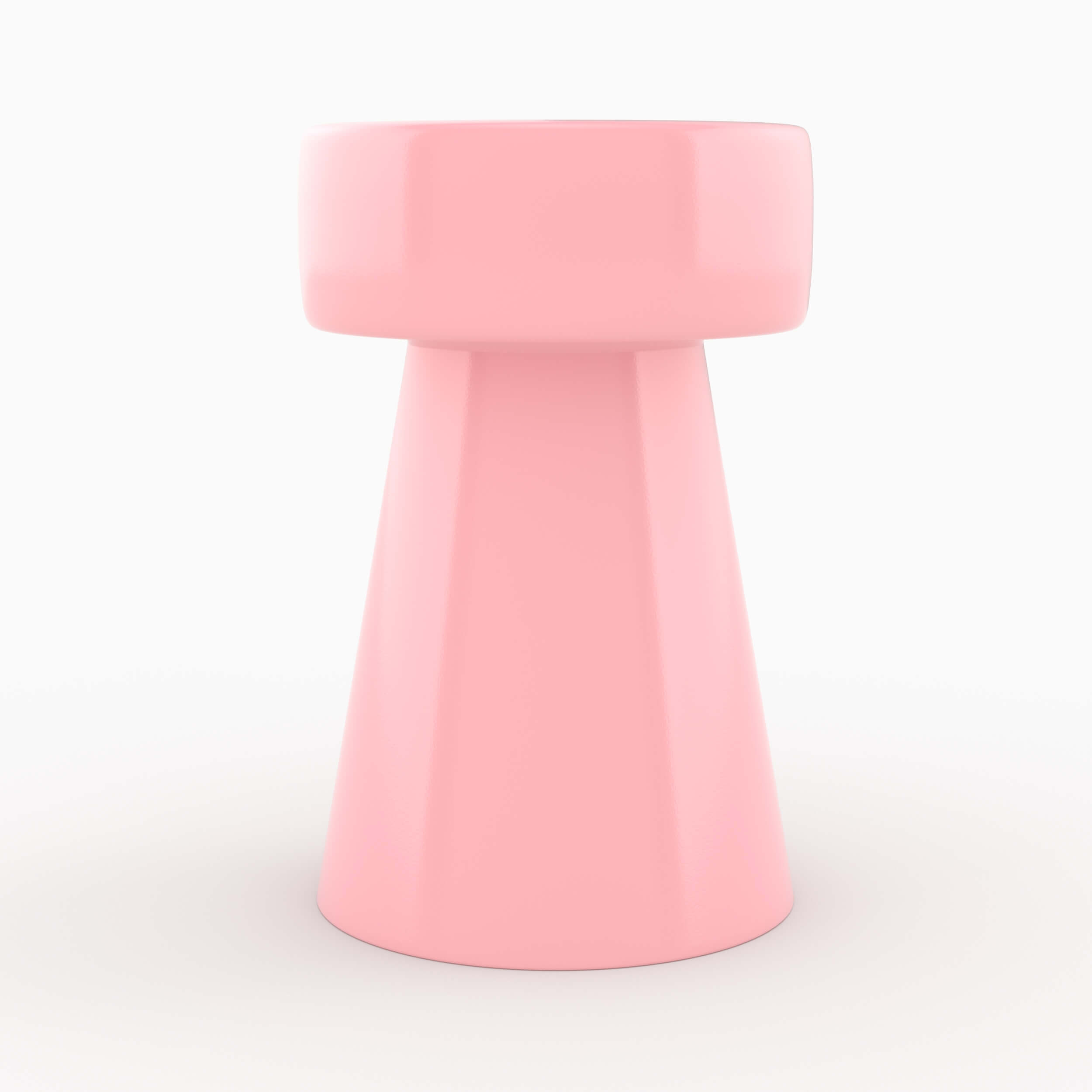 Table d'appoint ronde en métal rose D30 cm - Athéna