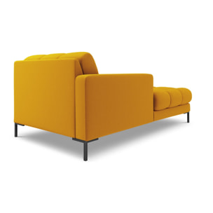 Méridienne gauche "Bali" en tissu structurel jaune