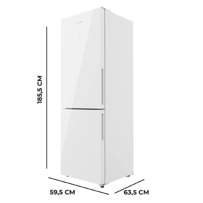 Frigorífico Combi 2 Puertas Cristal de 322 Litros Bolero CoolMarket Combi 322 Gl