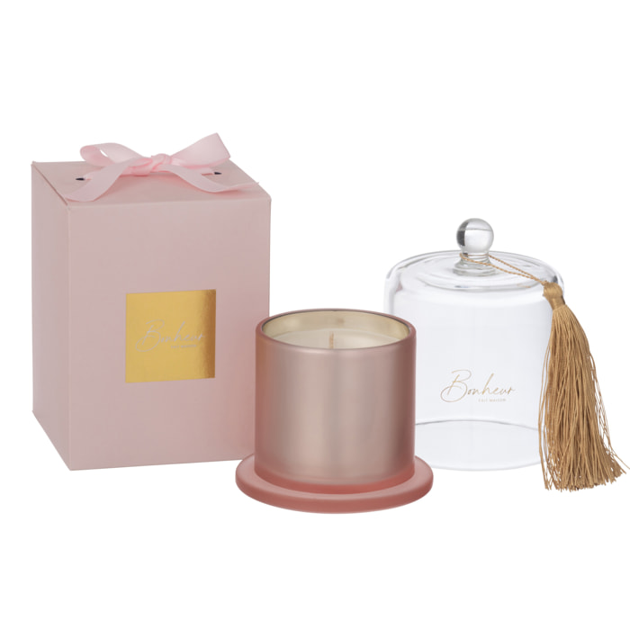 J-Line bougie Parfumée Cloche Bonheur - rose - large - 45H