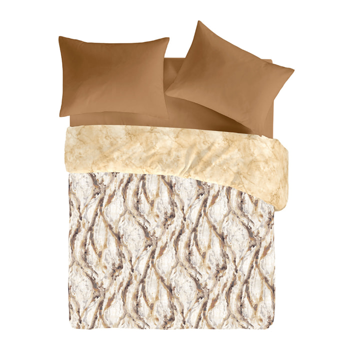 Housse de couette LIAM en coton percale - beige - vendue seule